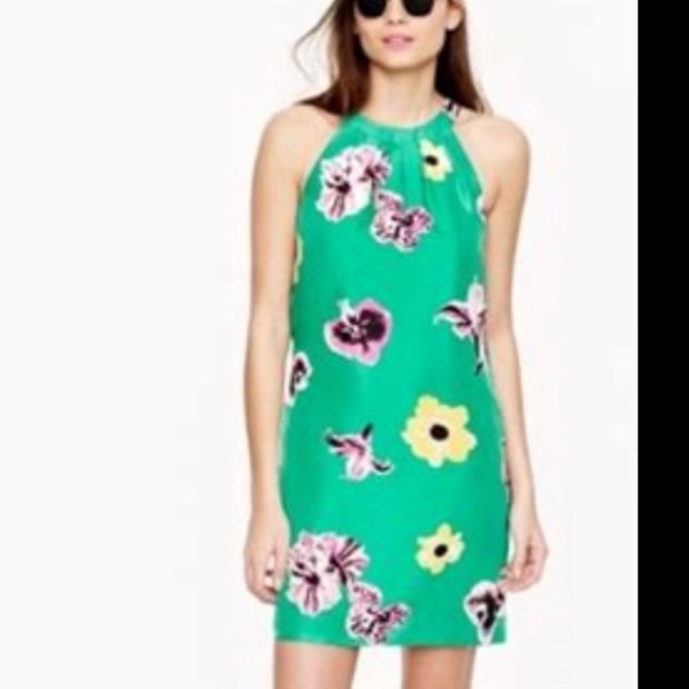 Sz xs/s JCrew Silk Dress zip up back